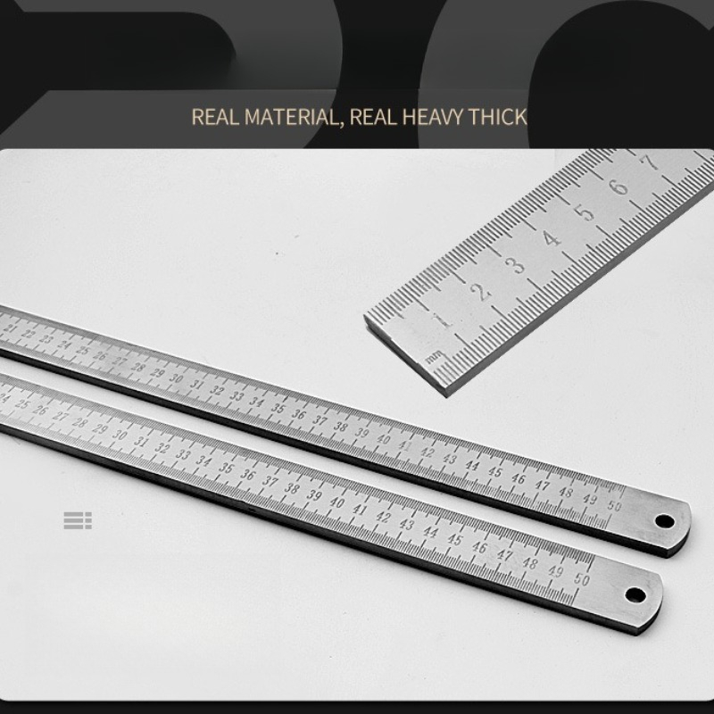 Workshop Tools And Safety - 5mm Thick Stainless Steel Ruler Tempered