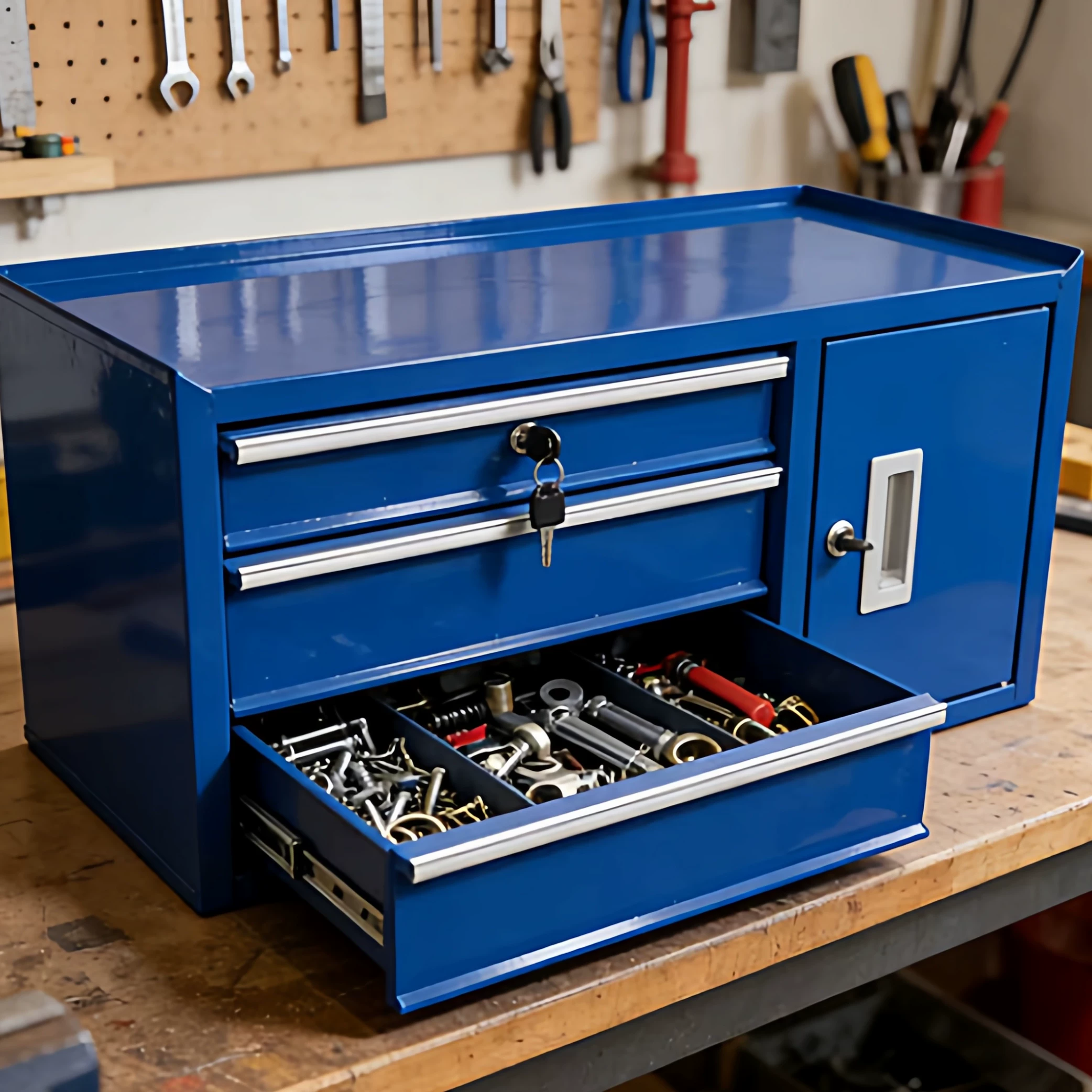 Workshop Tools Uses - Multi-purpose Iron Desktop Tool Cabinet Metal