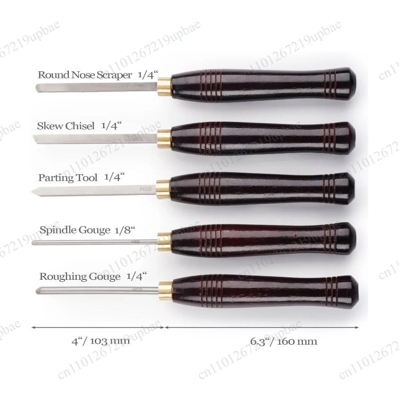 Chisel Set Wood - 5Pcs HSS Lathe Chisel Set High‑Speed
