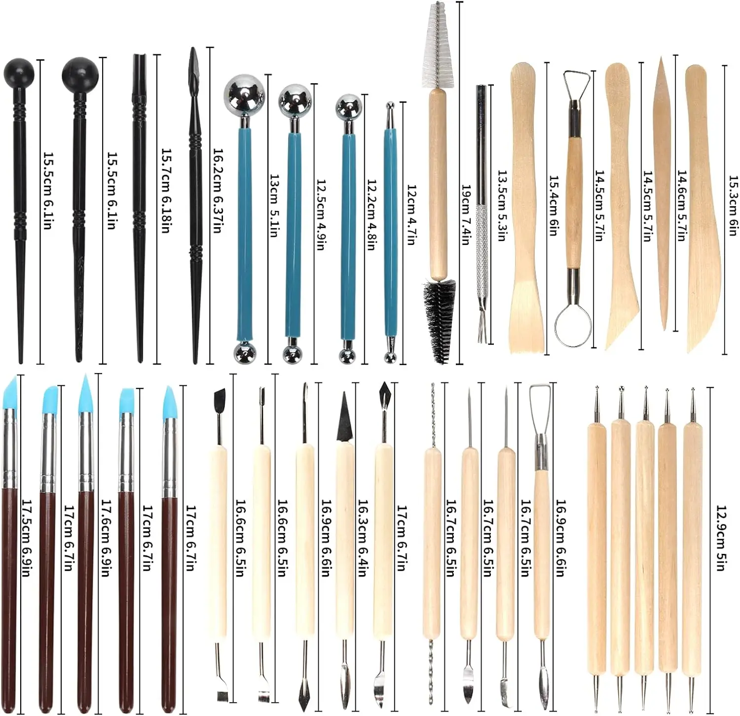 8-61PCS Pottery Tool Set - Cer - Chisel Set Wood recension och pris