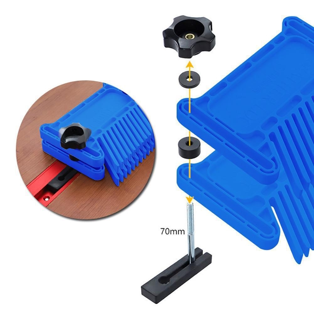 Blue ABS Plastic Feather Board - Workshop Tools And Safety recension och pris